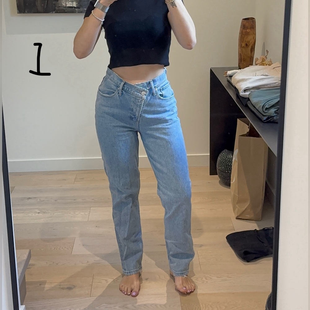 Abercrombie & Fitch Curve Love Criss Cross Jeans
